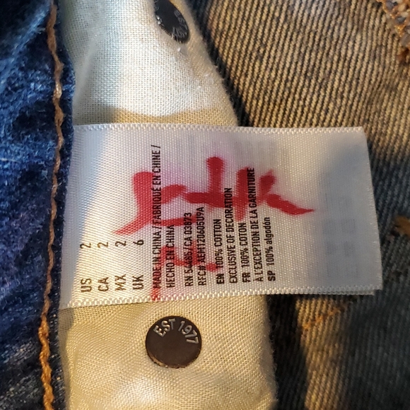 American Eagle Outfitters Blue Denim mini skirt size 2 distressed Frayed - Picture 10 of 10